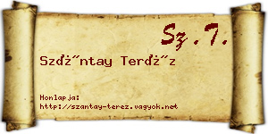 Szántay Teréz névjegykártya